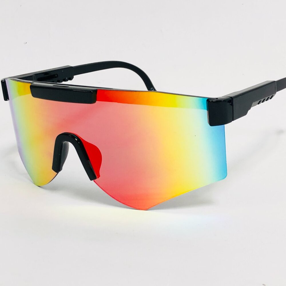 Men Sunglasses Sport Running Fishing Style Oversized Wrap Around‎ Shield Rimless
